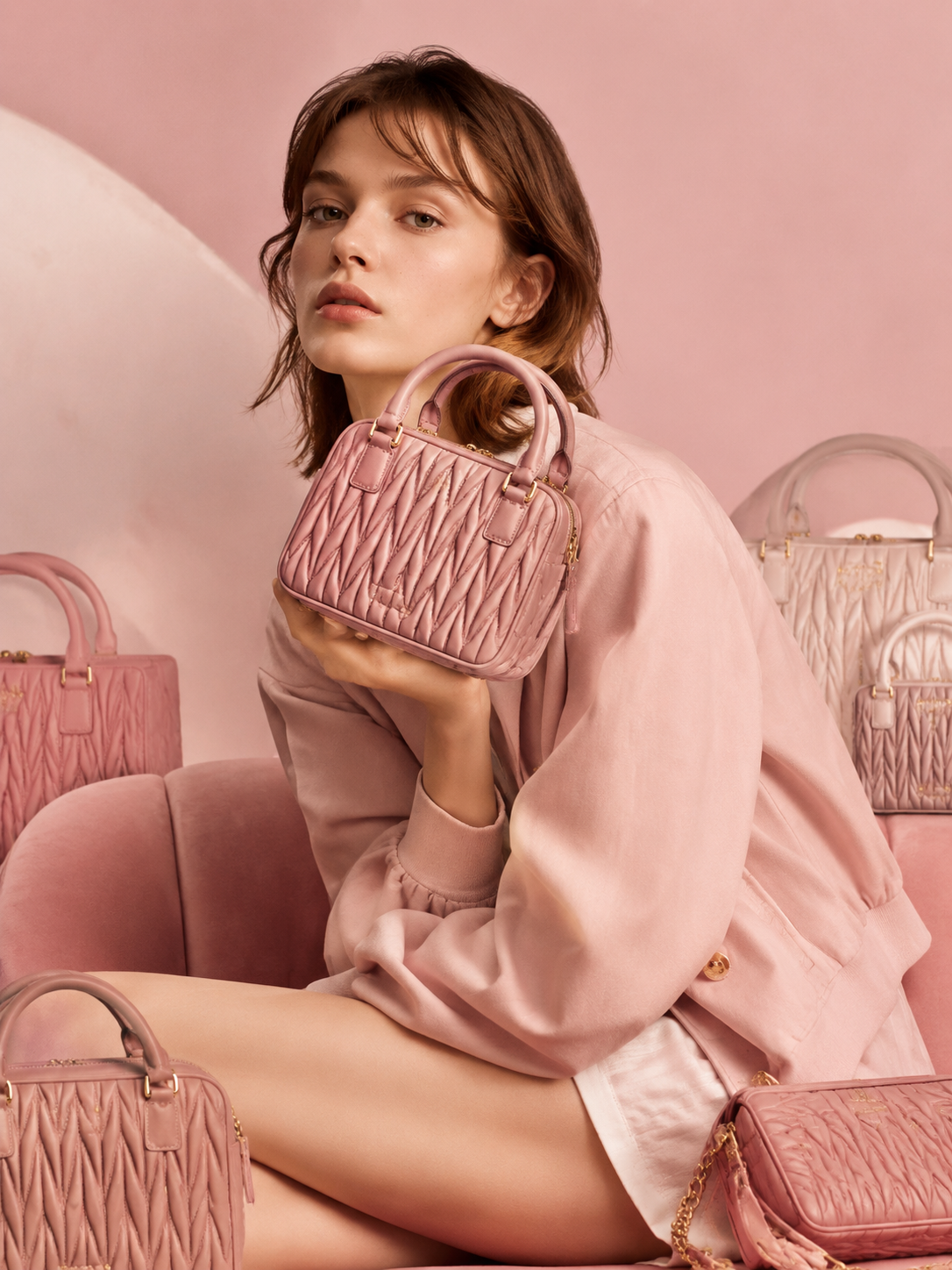 MIU MIU Arcadia-Inspired Slim Bowling Shoulder Bag