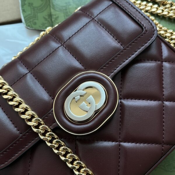 Gucci Deco Mini Shoulder Bag – Burgundy Quilted Leather