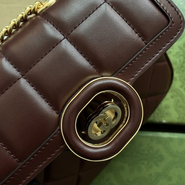 Gucci Deco Mini Shoulder Bag – Burgundy Quilted Leather