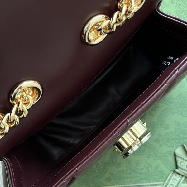 Gucci Deco Mini Shoulder Bag – Burgundy Quilted Leather