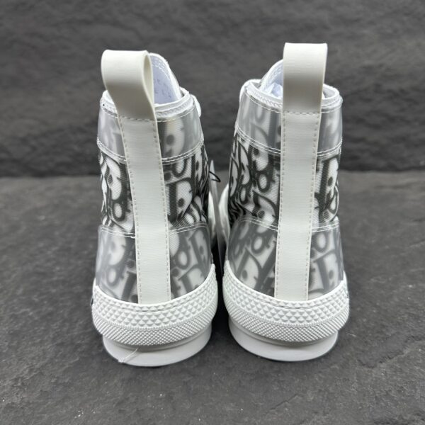 sy_no_01AC2A2BD7EA4925290769B29CDFB7CB_7 Dior B23 Classic Black & White Oblique Transparent High-Top Sneakers