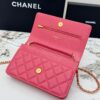 sy_no_025130AA795BE37ADC76512069879F1C_6 Rose Pink Quilted Textured Calfskin WOC Chain Wallet
