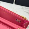 sy_no_025130AA795BE37ADC76512069879F1C_7 Rose Pink Quilted Textured Calfskin WOC Chain Wallet