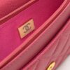 sy_no_025130AA795BE37ADC76512069879F1C_8 Rose Pink Quilted Textured Calfskin WOC Chain Wallet