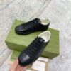 sy_no_02C19A4BC757D29C5B629F646AC1AFBC_5 Gucci Ace Black GG Embossed Leather Low-Top Sneakers