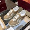 sy_no_039403048EA36AE7AF0BE5907DDB7000_1 Gucci B Sneaker in Beige GG Canvas & Suede with White Interlocking G Logo