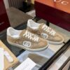 sy_no_039403048EA36AE7AF0BE5907DDB7000_7 Gucci B Sneaker in Beige GG Canvas & Suede with White Interlocking G Logo