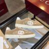 sy_no_039403048EA36AE7AF0BE5907DDB7000_8 Gucci B Sneaker in Beige GG Canvas & Suede with White Interlocking G Logo
