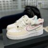 sy_no_03981E9971E75FBD868CF172BE230304_2 Nike Air Force 1 Low “Pink Outline / Asymmetrical Heel” Custom – Sail / White / Pink / Blue