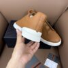 sy_no_04A70846A6F14AE2FC6423032BC7838A_6 Caramel & Camel Textured Leather Slip-On Sneakers