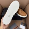 sy_no_04A70846A6F14AE2FC6423032BC7838A_7 Caramel & Camel Textured Leather Slip-On Sneakers