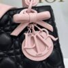 Lady Dior Four-Compartment Mini Bag – Black & Pink Suede