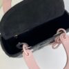 Lady Dior Four-Compartment Mini Bag – Black & Pink Suede