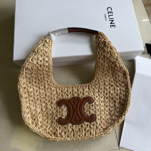sy_no_0539F7CCF4E8A90622BBD44F09A29D2E_0 Classic Panier Hobo Bag – Natural Fiber & Calfskin