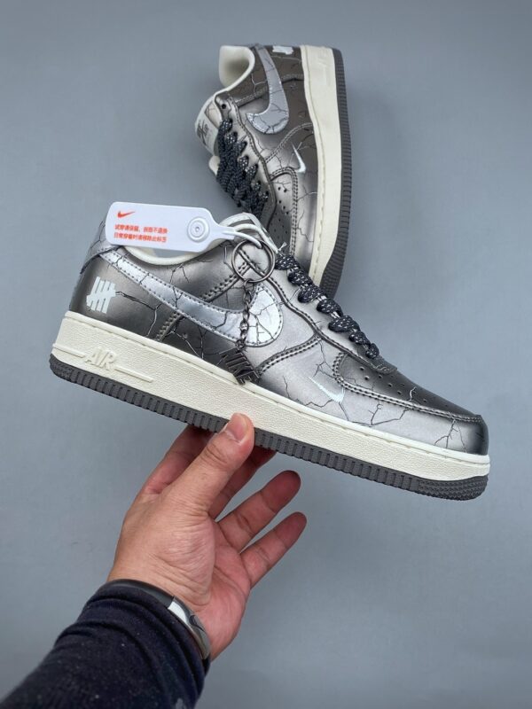 sy_no_054B35A4DE1F36E8B5BEB4BE2AD5C2CB_3 Nike Air Force 1 Low Custom Concept – Metallic Crackle Silver