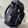 Parachute Nylon & Calfskin Backpack – Black