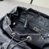 Parachute Nylon & Calfskin Backpack – Black