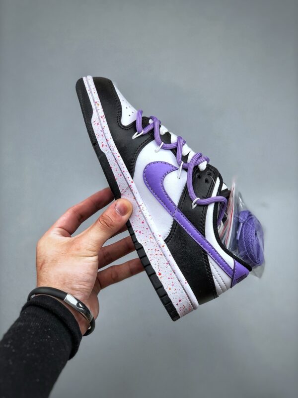 Nike Dunk Low – Panda / Purple Double Lace