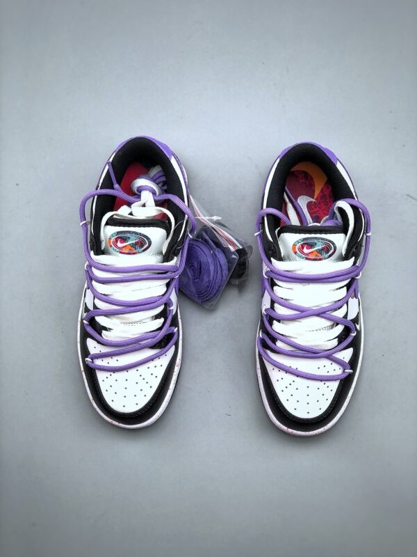 Nike Dunk Low – Panda / Purple Double Lace