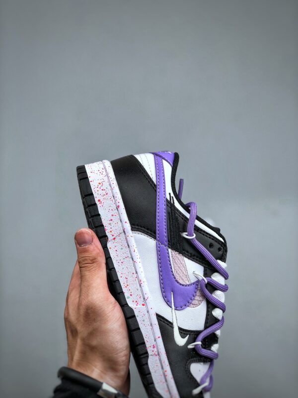 Nike Dunk Low – Panda / Purple Double Lace