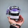 Nike Dunk Low – Panda / Purple Double Lace