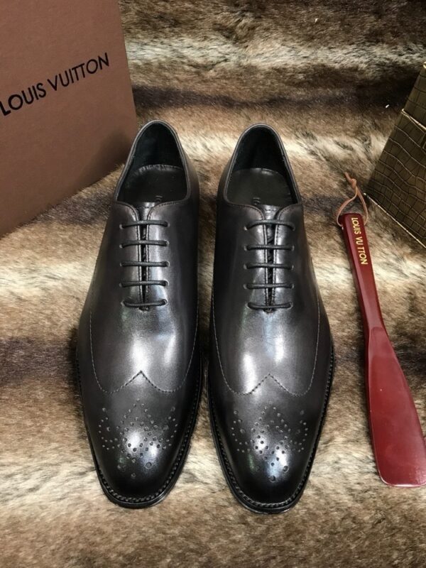 sy_no_05E75E6D6233D76DDA7C2EF35E5A547F_1 Black Patina Leather Oxford Dress Shoes