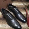 sy_no_05E75E6D6233D76DDA7C2EF35E5A547F_2 Black Patina Leather Oxford Dress Shoes