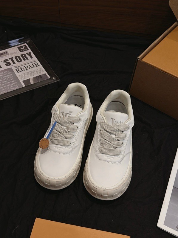 Louis Vuitton LV Checker All White & Off-White Chunky Sneakers