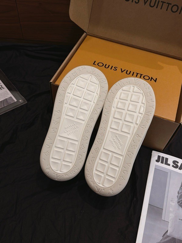 Louis Vuitton LV Checker All White & Off-White Chunky Sneakers