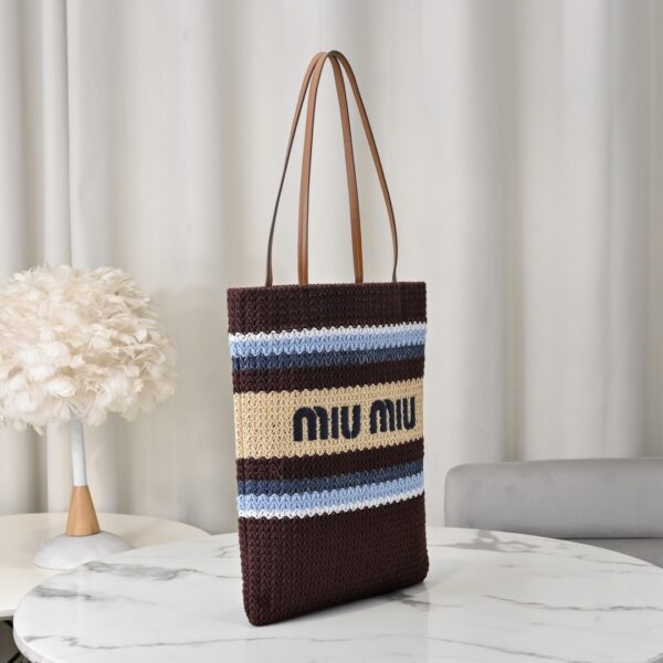 Miu Miu Logo-Embellished Crochet Tote Bag