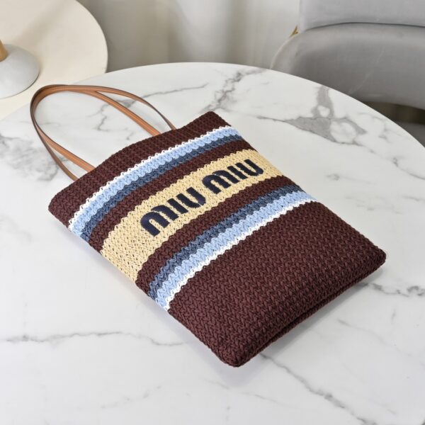 Miu Miu Logo-Embellished Crochet Tote Bag