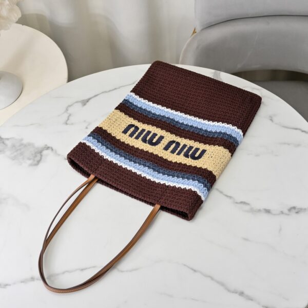 Miu Miu Logo-Embellished Crochet Tote Bag