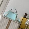 Fendi Iconic Peekaboo ISeeU Large Bag – Teal Blue Color-Block Calfskin