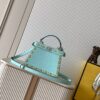 Fendi Iconic Peekaboo ISeeU Large Bag – Teal Blue Color-Block Calfskin