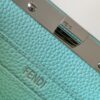 Fendi Iconic Peekaboo ISeeU Large Bag – Teal Blue Color-Block Calfskin