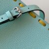 Fendi Iconic Peekaboo ISeeU Large Bag – Teal Blue Color-Block Calfskin
