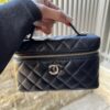 Chanel Black & Gold Quilted Double-C "Box Bag" (25C Collection) with Top Handle