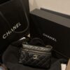 Chanel Black & Gold Quilted Double-C "Box Bag" (25C Collection) with Top Handle