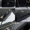 Chanel Black & Gold Quilted Double-C "Box Bag" (25C Collection) with Top Handle