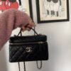 Chanel Black & Gold Quilted Double-C "Box Bag" (25C Collection) with Top Handle