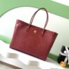 sy_no_0714441D03C9C9C2D003C69CA772EF20_0 Red Cerf Large Crocodile-Embossed Leather Tote Bag