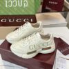 sy_no_0750D7A59E8D9C83252572BF25EA58CB_0 Ivory White Retro Logo Dad Sneakers