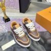 sy_no_07E04111C3E85D31E80613AEE229A5B6_2 Louis Vuitton LV Trainer Dark Brown & Tan Retro Sneakers