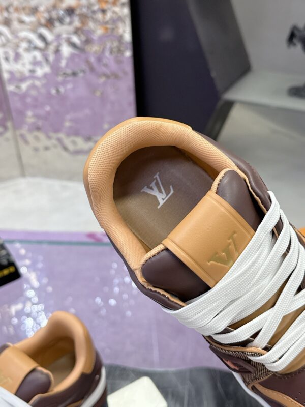 sy_no_07E04111C3E85D31E80613AEE229A5B6_7 Louis Vuitton LV Trainer Dark Brown & Tan Retro Sneakers