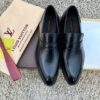sy_no_0829EEE8F0D727F9161361BC7ADB8006_0 Black Smooth Calfskin Penny Loafers