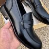sy_no_0829EEE8F0D727F9161361BC7ADB8006_3 Black Smooth Calfskin Penny Loafers