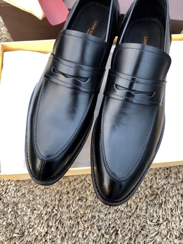 sy_no_0829EEE8F0D727F9161361BC7ADB8006_6 Black Smooth Calfskin Penny Loafers