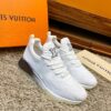 White Knit Gradient Purple Running Sneakers