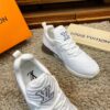 White Knit Gradient Purple Running Sneakers