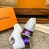 White Knit Gradient Purple Running Sneakers